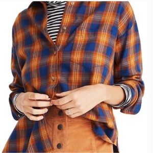 Madewell 100% Cotton Plaid Flannel Shirt